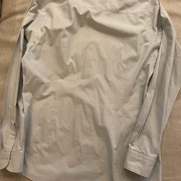 ETON Slim Fit Cutaway Spread Collar Shirt in Micro Check Blue Size XL $260 - Picture 4 of 5